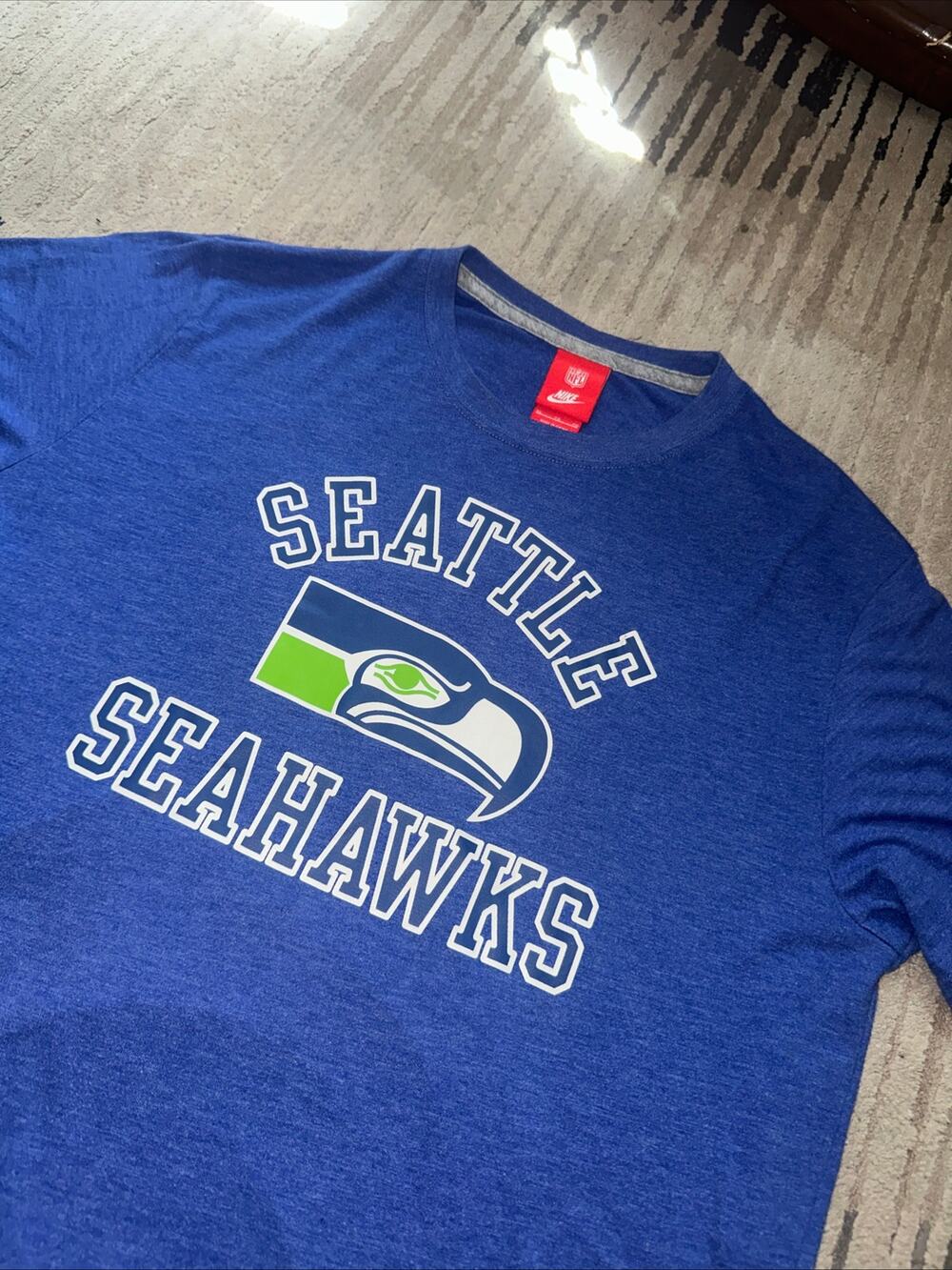 Nike Seattle Seahawks NFL Football Blue Shirt Tee Officially Licensed XL